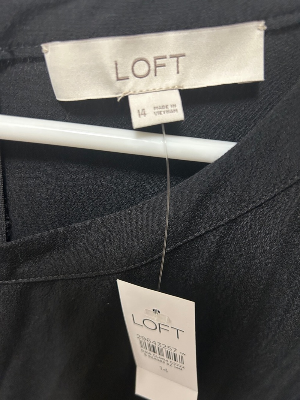 LOFT Black Short-Sleeve Jumpsuit with Ruffle Sleeve Detail - Picture 2 of 7
